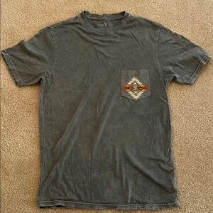 Roark X Pendleton Gray Tee with Aztec Pocket